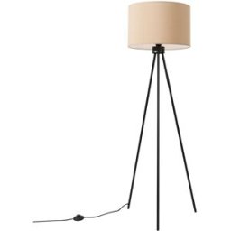 Sollux Lighting Lámpara de pie color topo/negro tela/pvc/acero alt. 135 cm