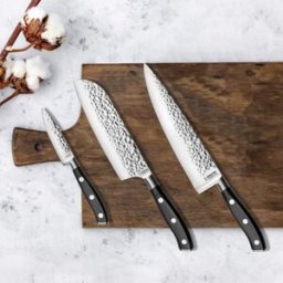 Sabatier Trompette Juego de 3 cuchillos de cocina negro