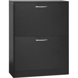 Homcom Armario para zapatos 60x24x80 cm negro