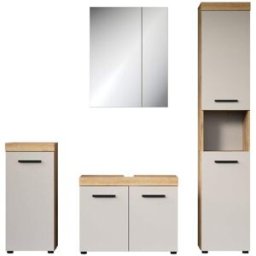 Calicosy Conjunto de muebles de baño, acabado roble y cashmere, l164 cm - ellie