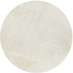 Wecon Home Alfombra redonda de pura lana tejida a mano crema 200 cm