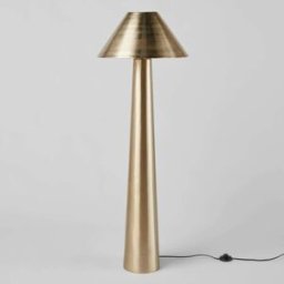 Maisons du Monde Lámpara de pie cónica de acero dorado de 130 cm