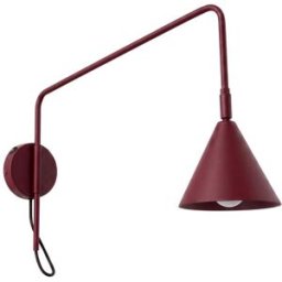 Sollux Lighting Aplique de pared borgoña acero alt. 30 cm