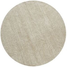 Wecon Home Alfombra redonda de pura lana tejida a mano crema 200 cm