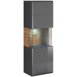 Petits meubles Vitrina de pared 1 puerta con led tableros de aglomerado laminados