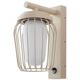 Lucande Lámpara de pared exterior de aluminio blanco