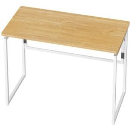 VASAGLE Mesa plegable con tablero de una pieza de color roble natural