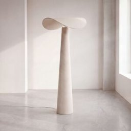 Maisons du Monde Lámpara de pie crema de poliéster reciclado de 178 cm
