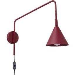Sollux Lighting Aplique de pared borgoña acero alt. 30 cm