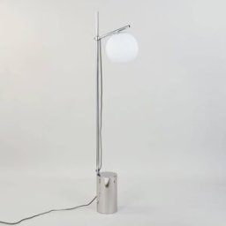 Maisons du Monde Lámpara de pie de acero plateado regulable de 160 cm