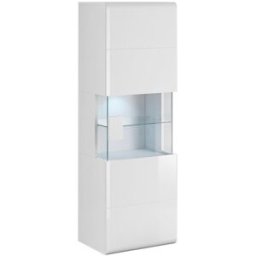 Petits meubles Vitrina de pared 1 puerta con led tableros de aglomerado laminados
