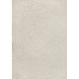 Wecon Home Alfombra de pura lana tejida a mano crema 110x170