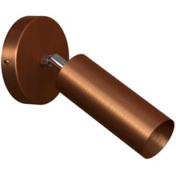 Creative Lámpara de pared con foco regulable de metal cobrizo