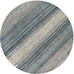 Wecon Home Alfombra redonda tejida a mano con rayas 180 cm
