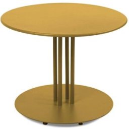 Oviala Mesa de centro de jardín amarilla 50 cm