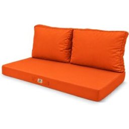 Deco Arts Cojines para sofá de jardín desenfundables 120x60cm naranja