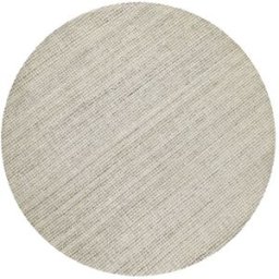 Wecon Home Alfombra redonda de lana y poliéster tejida a mano crema 180 cm