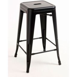 RegalosMiguel Pack 4 Taburetes Torix Bajos 65 cm - Negro mate