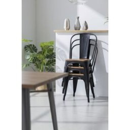 RegalosMiguel Silla Torix Madera Natural - Negro