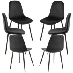 RegalosMiguel Pack 6 Sillas Boide - Negro