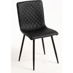 RegalosMiguel Pack 4 Sillas Rom Polipiel - Negro