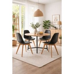 RegalosMiguel Pack 4 Sillas Kelen - Negro