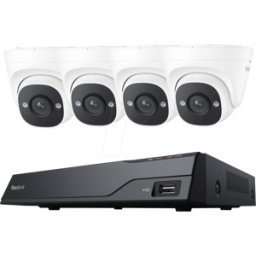 REOLINK REO NVS8-5MD4 - Grabador de vídeo en red, kit con 4 cámaras incluidas