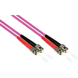 GOOD CONNECTIONS GC LW-810ST4 - Cable de conexión LWL Duplex OM4 50/125 ST/ST, 10m, viole