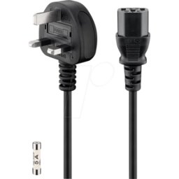 GOOBAY GB 45754 - Cable de alimentación, enchufe británico, 1,5 m, n