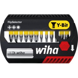WIHA 41827 - Juego de bits FlipSelector, 13 piezas mixtas, 25 mm, Y-bit
