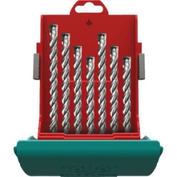 HELLER BOHR TJ 26813 4 - Juego de brocas para martillo, SDS-plus, Trijet, 5 - 12 mm, 7 pi
