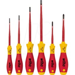 WIHA 3201-K6 - Juego de destornilladores SoftFinish® electric, surtido, 6 pieza