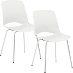 MAYER SITZMÖBEL MAYER 2520 WS - Silla de visitante Mayer blanco sin tapicería, 2 piezas