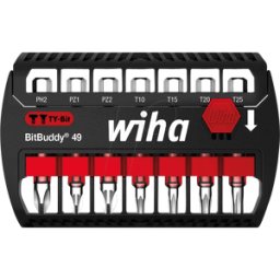 WIHA 42117 - Juego de bits BitBuddy, 7 piezas mixtas, 49 mm, TY-bit