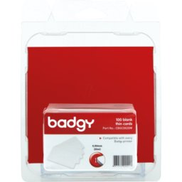 EVOLIS BADGY CBGC0020W - Tarjetas de PVC, 0,50 mm (20 mil), para Badgy, 100 unidades