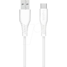 LOGILINK CU0251 - Cable de sincronización y carga, USB-C -> USB-A, 0,5 m, blanco
