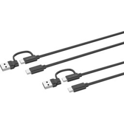 SPEEDLINK SL-460101-BK - Juego de cables USB-C/A a USB-C, negro