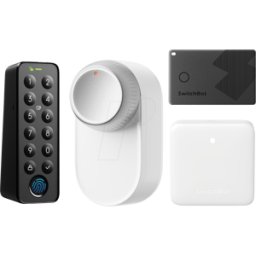 SWITCHBOT SWB W5600000BNDL - Smart Lock Set + Hub Mini Matter + Teclado + Tarjeta, blanco