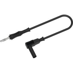 ELECTRO PJP PJP 2042-100N - Cable de medición, recto/angular, 1,0 mm², 1,0 m, negro