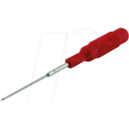 HIRSCHMANN TEST & MEASUREMENT MZS 1 PRUEF RT - Sonda, 4 mm, rojo, acero inoxidable