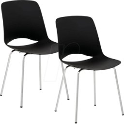 MAYER SITZMÖBEL MAYER 2520 SW - Silla de visitante Mayer negro sin tapicería, 2 piezas