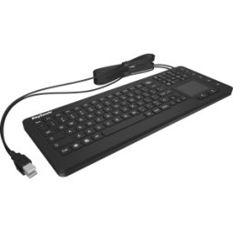 KEYSONIC 28077 - Teclado, USB, IP68, con el cojín del ratón, negro, NOSOTROS