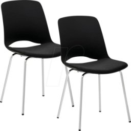 MAYER SITZMÖBEL MAYER 2521 SW - Silla de visitante Mayer negro con tapicería, 2 piezas
