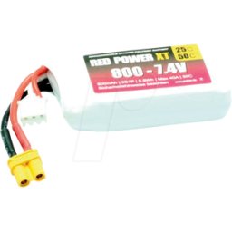 RED POWER RD XT 800 S2 - Paquete de baterías, Li-polímero, 7,4 V, 800 mAh