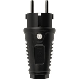PC ELECTRIC TAUR2 0522-SS - Conector de goma maciza Taurus2, tipo EF - CEE 7/7, negro