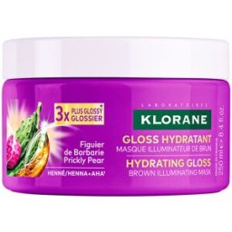 Klorane Higo Barbaria Gloss mascarilla iluminadora para cabello castaño 250 ml