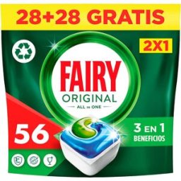 Fairy Todo En 1 Original lavavajillas 56 cápsulas