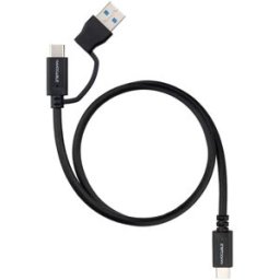 Nanocable Cable USB 3.2 Gen2x2 60W 4K/60Hz USB-C+USB-A/M / USB-C/M 3 M