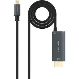 Nanocable Cable Conversor USB-C > HDMI 2.1 8K@60HZ USB-C PD 100W 1.8 M Negro
