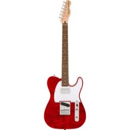 Fender Affinity Series Telecaster FMT SH Laurel Fingerboard White Pickguard Crimson Red Transparent guitarras en forma de T